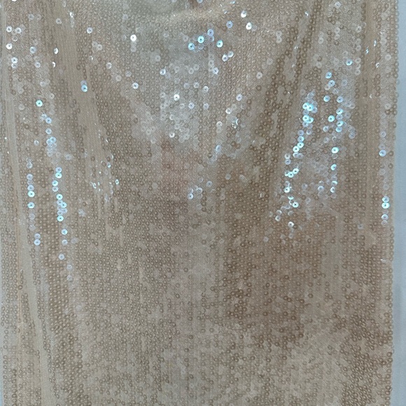 Edikted Riki light pink sheer sequin maxi Skirt - Picture 14 of 15
